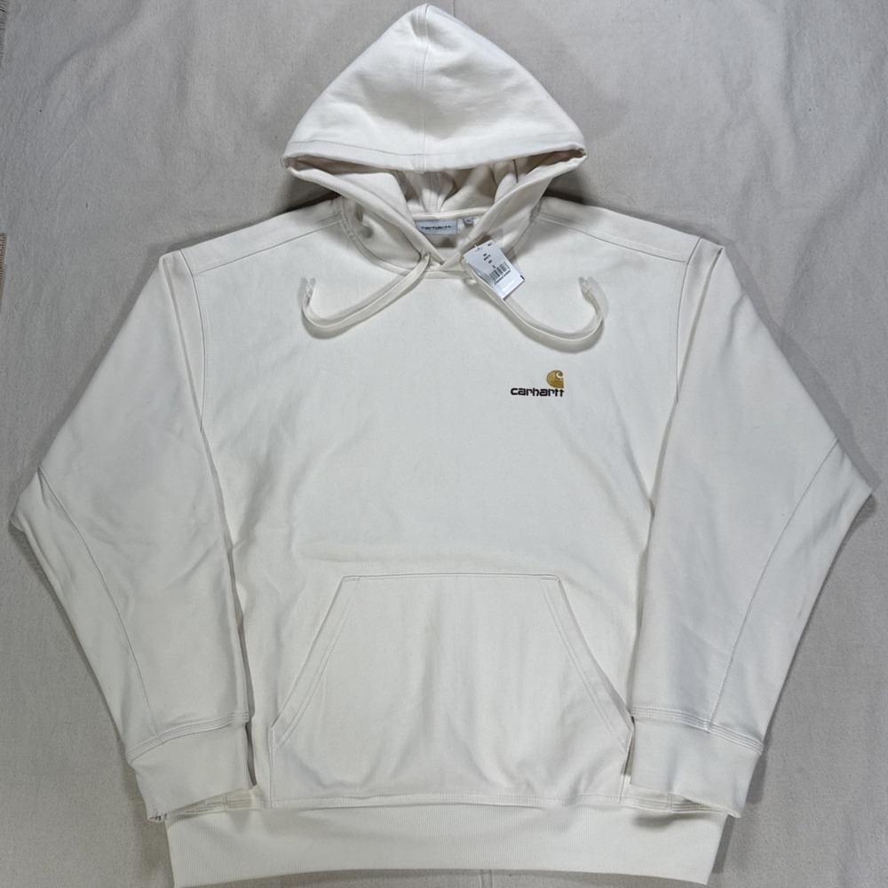 NWT Carhartt Hoodie Mens XL Beige Fleece Sweatshirt Sleeve Work In Progress WIP